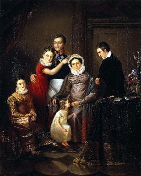 Familienbild von Fürst Nikolai Grigorjewitsch Repnin-Wolkonski