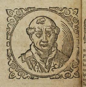 Geoffrey von Monmouth (Aus: Prophetia Anglicana, Merlini Ambrosii Britanni) 1603