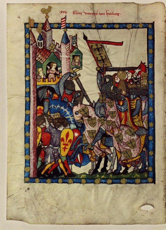 Graf Werner II. von Homberg (Darstellung im Codex Manesse) von Unbekannter Künstler
