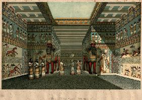 Halle in einem assyrischen Palast. Rekonstruktion (Aus "The Nineveh Court in the Crystal Palace" von 1854