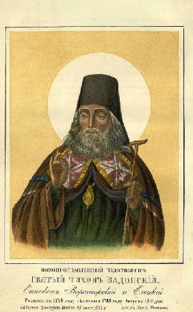 Heiliger Tichon von Sadonsk (1724-1783), Bischof von Woronesch 1862