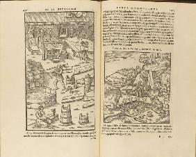Illustration aus De re metallica libri XII von Georgius Agricola 1556