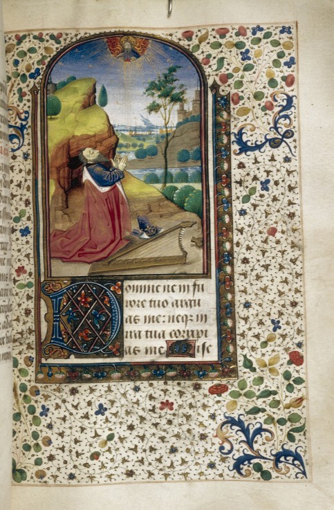 König David betend (Das Stundenbuch) von Unbekannter Künstler