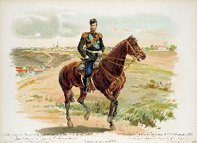 Nikolaus II. von Russland in der Uniform des Dragonerregiments Nischni Nowgorod 1896