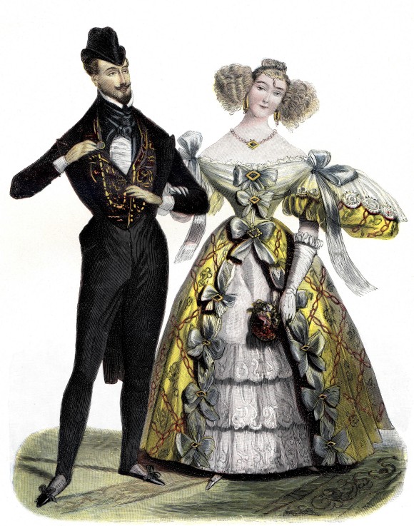 Pariser Ball-Kostüme aus dem Jahre 1830 von Unbekannter Künstler