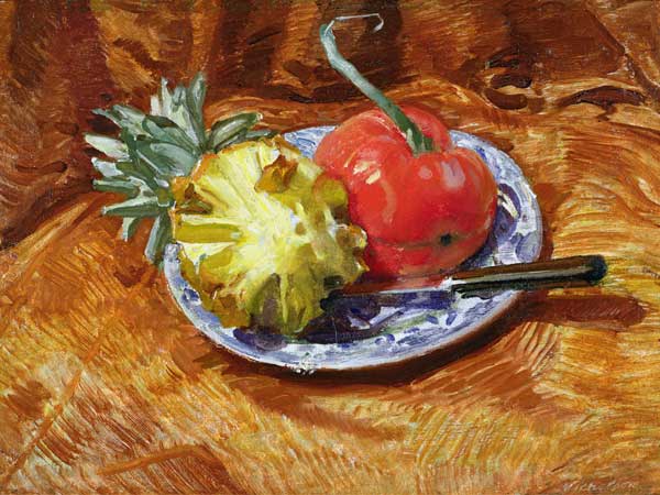 Pineapple and Tomato von Unbekannter Künstler