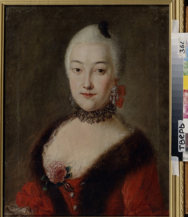 Porträt der Fürstin Jekaterina Lobanowa-Rostowskaja (1735-1802) von Unbekannter Künstler