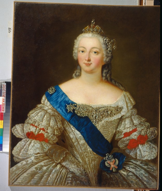 Porträt der Kaiserin Elisabeth Petrowna (1709-1762) von Unbekannter Künstler