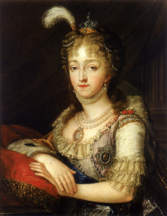 Porträt der Kaiserin Elisabeth Alexejewna, Prinzessin Luise von Baden (1779-1826) von Unbekannter Künstler
