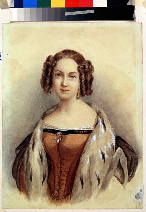 Porträt der Prinzessin Marie von Hessen-Darmstadt (1824-1880), zukünftige Zarin von Russland von Unbekannter Künstler