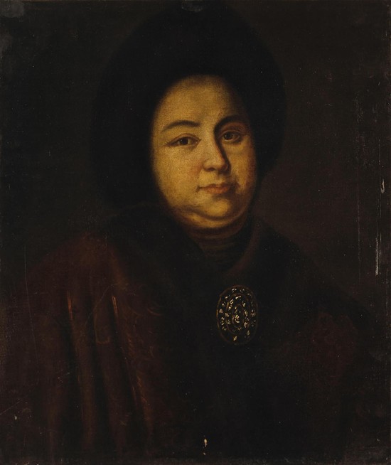 Porträt der Zarin Jewdokija Fjodorowna Lopuchina (1669-1731), Ehefrau des Zaren Peter I. von Russlan von Unbekannter Künstler