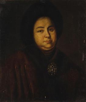 Porträt der Zarin Jewdokija Fjodorowna Lopuchina (1669-1731), Ehefrau des Zaren Peter I. von Russlan