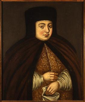 Porträt der Zarin Natalia Naryschkina (1651-1694), Frau des Zaren Alexei I. von Russland 1687