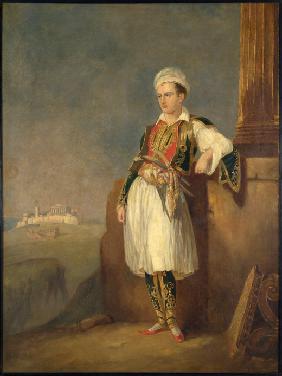 Porträt des Dichters Lord George Noel Byron (1788-1824) 1830