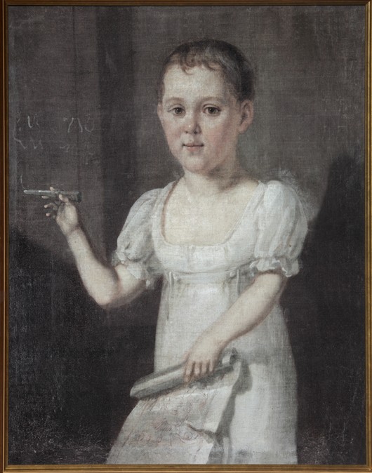 Porträt des Dichters Michail Lermontow (1814-1841) als Kind von Unbekannter Künstler
