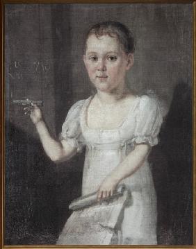 Porträt des Dichters Michail Lermontow (1814-1841) als Kind