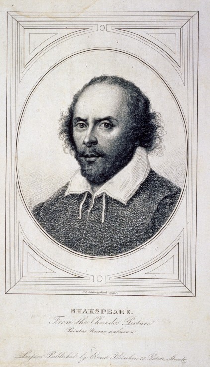 Porträt des Dichters William Shakespeare (1564-1616) von Unbekannter Künstler