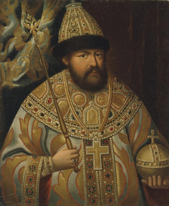 Porträt des Zaren Alexei I. Michailowitsch von Russland (1629-1676) von Unbekannter Künstler
