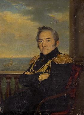 Porträt von Admiral Michail Petrowitsch Lasarew (1788-1851)