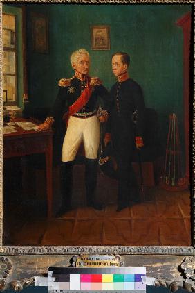 Porträt von General Fjodor Grigorjewitsch (Friedrich August) Goldgeuer (1771-1848) mit Sohn Michail