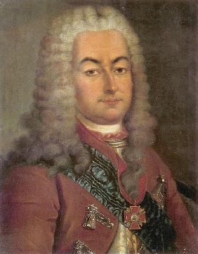Porträt von Graf Semjon Andrejewitsch Saltykow (1672-1742)