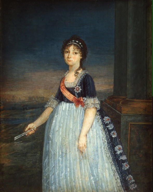 Porträt von Großfürstin Anna Fjodorowna (1781-1860), Prinzessin Juliane von Sachsen-Coburg-Saalfeld von Unbekannter Künstler
