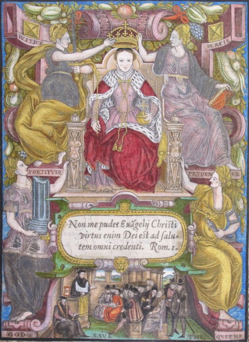 Porträt von Königin Elisabeth I. von England mit Krone von Unbekannter Künstler