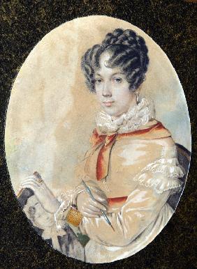 Porträt von Natalia Dmitriewna Fonwisina (1803-1869)