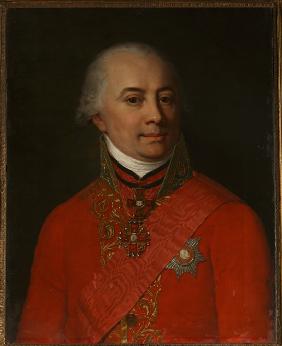 Porträt von Schriftsteller Michail Nikititsch Murawjow (1757-1807) 1802