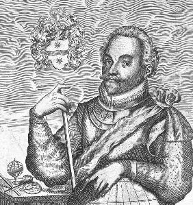 Porträt von Sir Francis Drake. (Frontispiz aus The World Encompassed) 1628