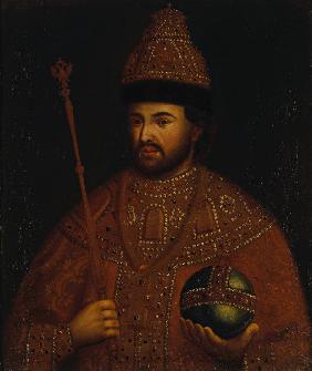 Porträt von Zar Iwan V. Alexejewitsch (1666-1696)