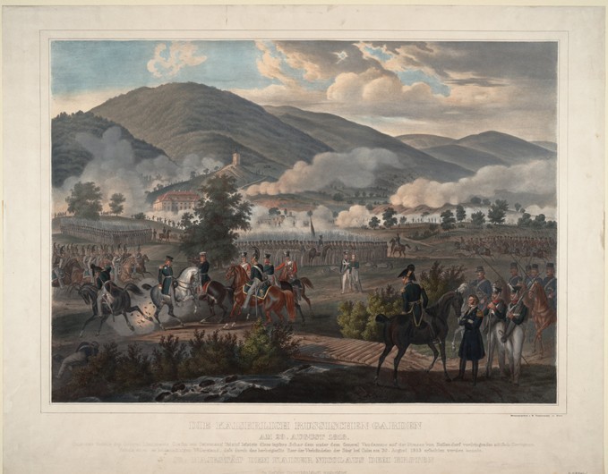 Russisches Leibgarderegiment in der Schlacht bei Kulm am 29. August 1813 von Unbekannter Künstler