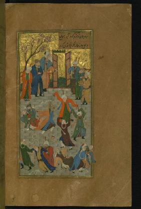 Sema-Zeremonie. Miniatur eines Manuskriptes des Diwans von Hafes 1512