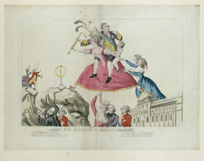Sprung der königlichen Familie von den Tuilerien zu Montmédy von Unbekannter Künstler