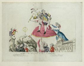 Sprung der königlichen Familie von den Tuilerien zu Montmédy 1791