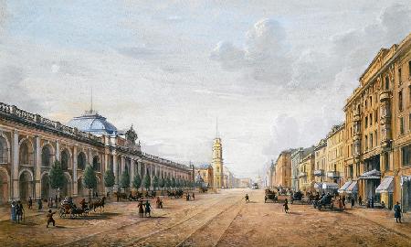 Blick auf den Newski Prospekt in Sankt Petersburg