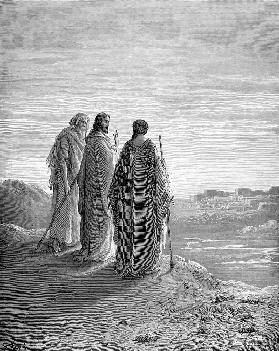 Jesus und die Jünger von Emmaus 19th 