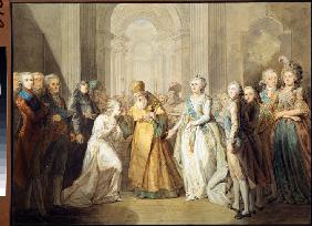 Verlobung des Grossfürsten Alexander Pawlowitsch und Prinzessin Luise von Baden