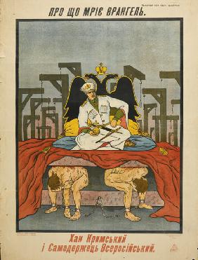 Wovon träumt Wrangel (Plakat) 1920