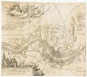 Plan von der Schlacht bei Narva