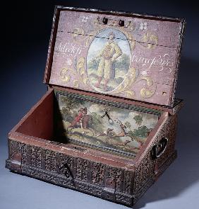 Schreib- oder Geldkasten mit Porträt von Sohn Peters des Großen