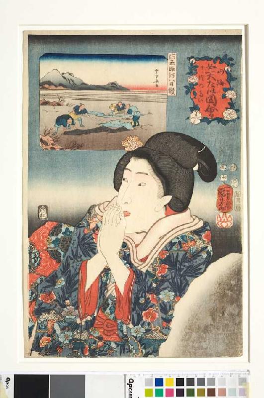 Die Provinz Shinano (Blatt 20 aus der Serie Die Schätze von Bergen und Seen) von Utagawa Kuniyoshi