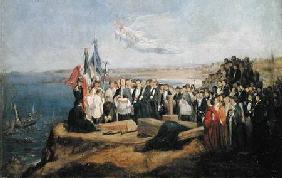 Burial of the Vicomte de Chateaubriand (1768-1848) at Grand-Be 19th July