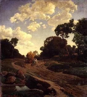 Landscape with Haywagon c.1858