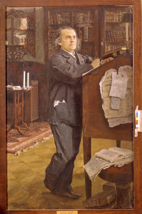 Porträt des Komponisten Alexander Serow (1820-1871) von Valentin Alexandrowitsch Serow