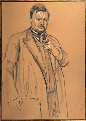 Porträt des Komponisten Alexander Glasunow (1865-1936) 1906