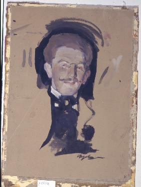 Porträt des Malers Léon Bakst (1866-1924)