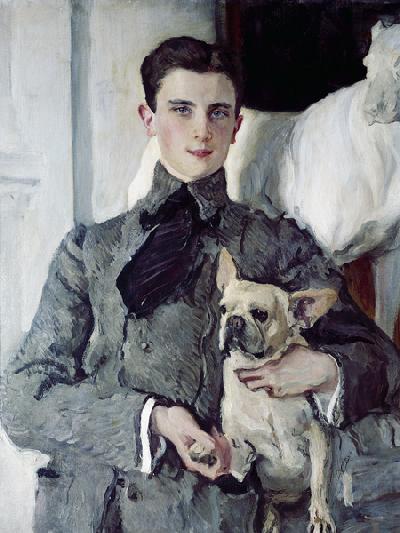 Bildnis Felix Fürst Jussupow, Graf Sumarokow-Elston (1887-1967) mit dem Hund 1903