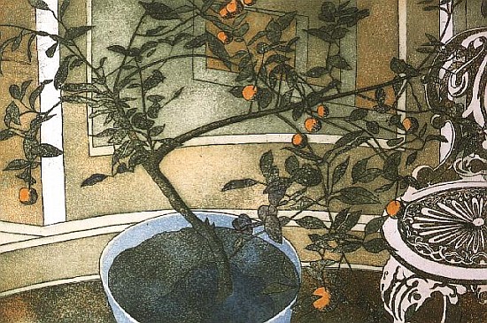 Orange Tree (print)  von Valerie Daniel
