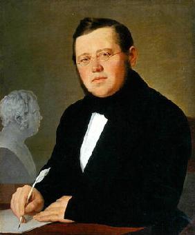 Portrait of the Author Michail Sagoskin, 1830s (oil on canvas) 1912